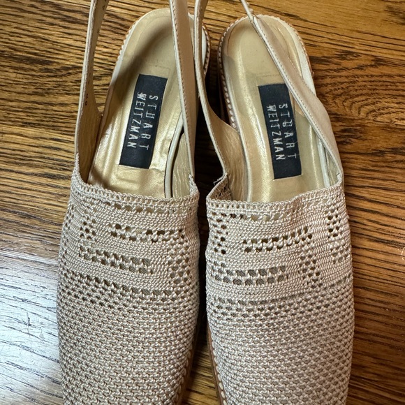 Stuart Weitzman woven sling back low heel shoes 9 AA - Picture 4 of 7